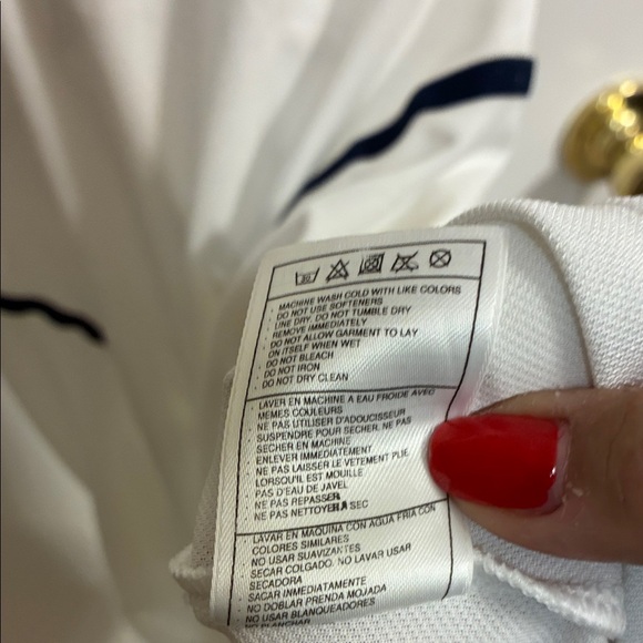 Vintage Nike Dri Fit  White/Blue Tennis Dress in Sz L - Picture 11 of 12